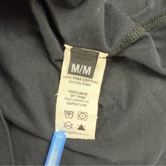 Reigning Champ 100% Pima Cotton Black Long Sleeve Shirt Men's Size Medium - Picture 6 of 10